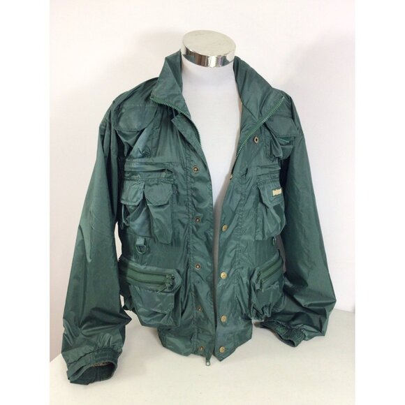 Vintage Hodgman Fishing Jacket Pockets Mens Medium - Picture 1 of 9
